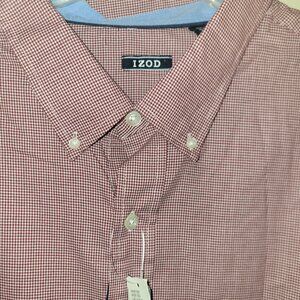 NWT Izod Plaid Easy Care Men's Dress Shirt Size 4XLT